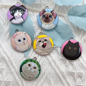 Jewelry Making Supplies - 10pcs cartoon animal cat enamel jewelry