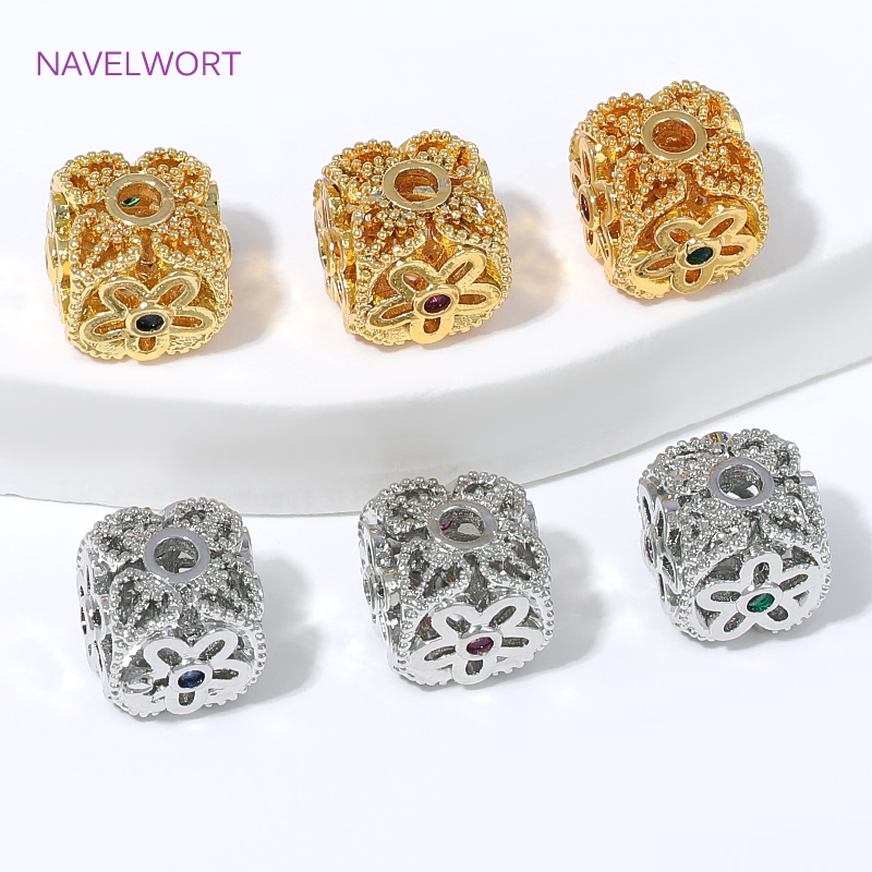 Jewelry Making Items - 18K Gold Plated Hollow Filigree Spacer