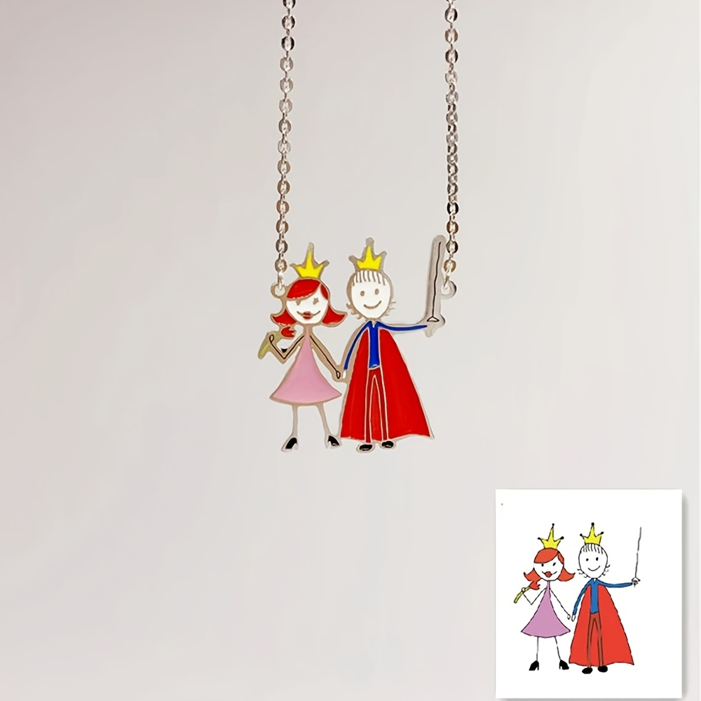 Making Custom Jewelry - Children's Drawing Making Pendant Souvenirs Jewelry