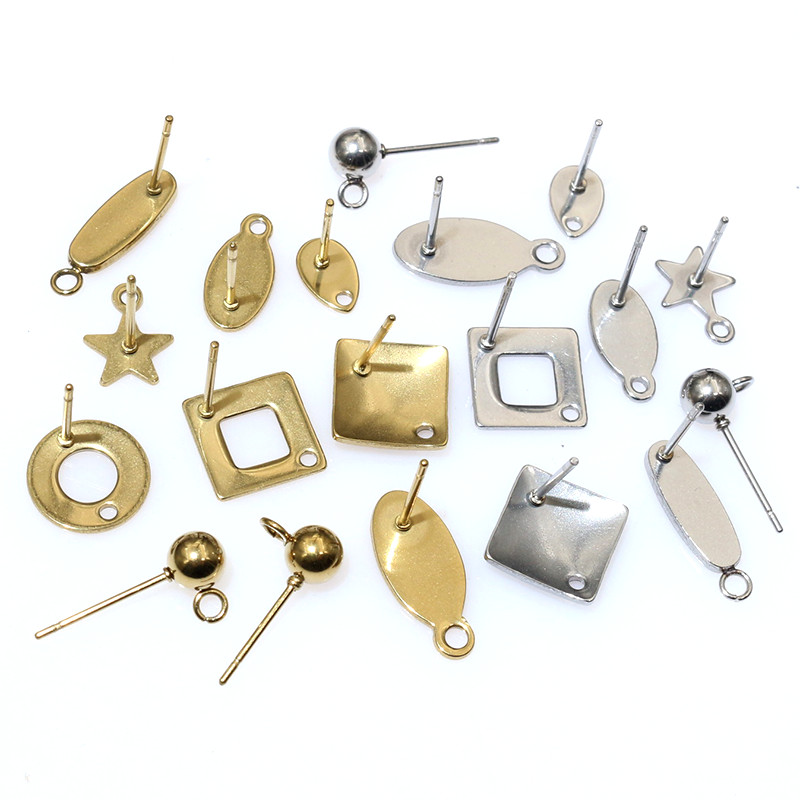 Jewelry Making Supplies - 20pcs Stainless Steel Craft Earring Studs
