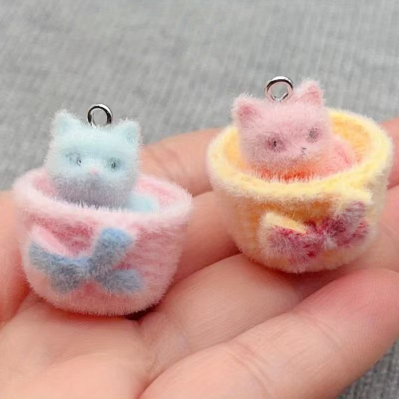 4pcs 3D plush resin cat pendan - огляд і ціна Jewelry Making With Resin