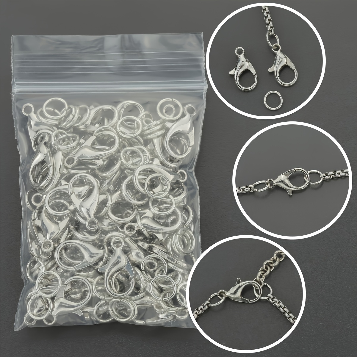 1/2/300pcs Lobster Clasps Open - огляд і ціна Jewelry Making Hoops