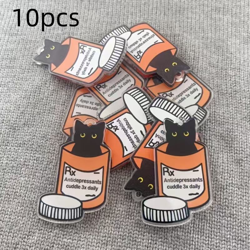 10pcs acrylic medicine cat pen - огляд і ціна Jewelry Making Accessories