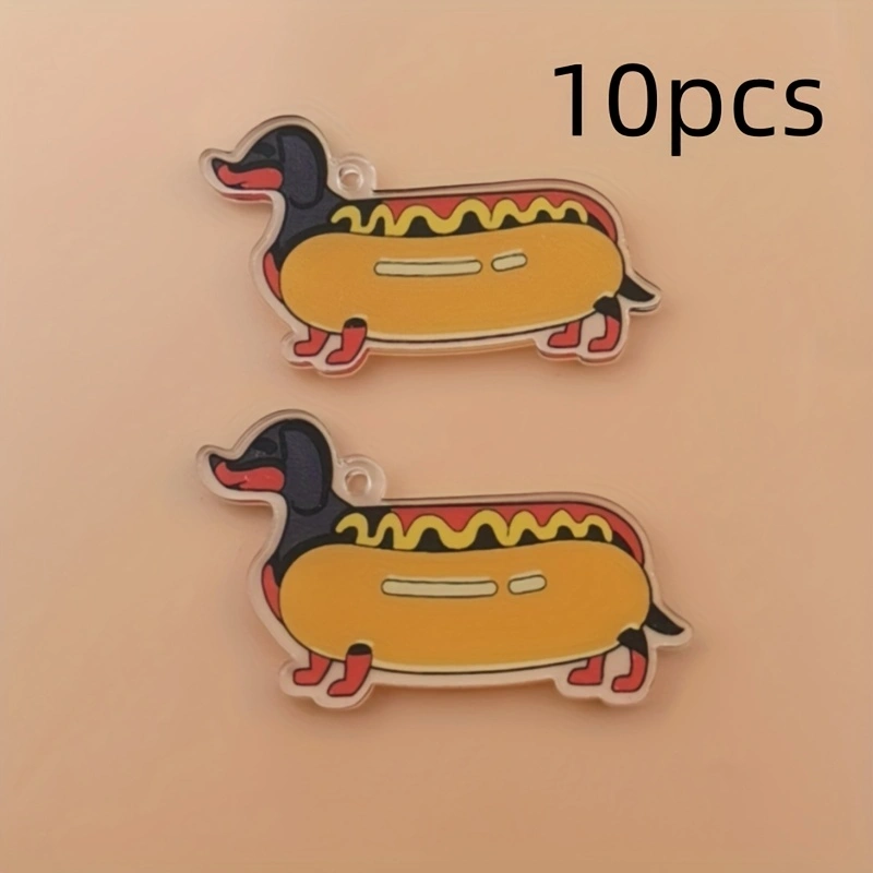 10pcs acrylic 2D new sausage d - огляд і ціна Jewelry Making Accessories