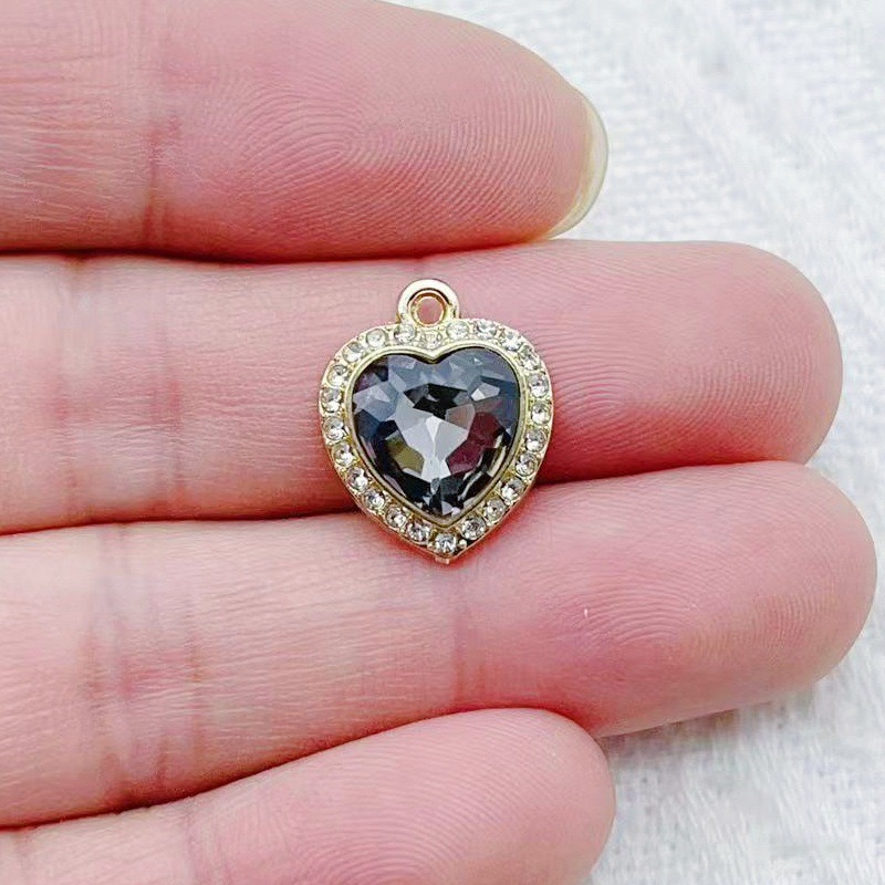 10pcs heart-shaped inlaid colo - огляд і ціна Jewelry Making Accessories