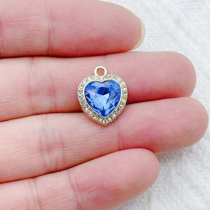 10pcs heart-shaped inlaid colo - огляд і ціна Jewelry Making Accessories