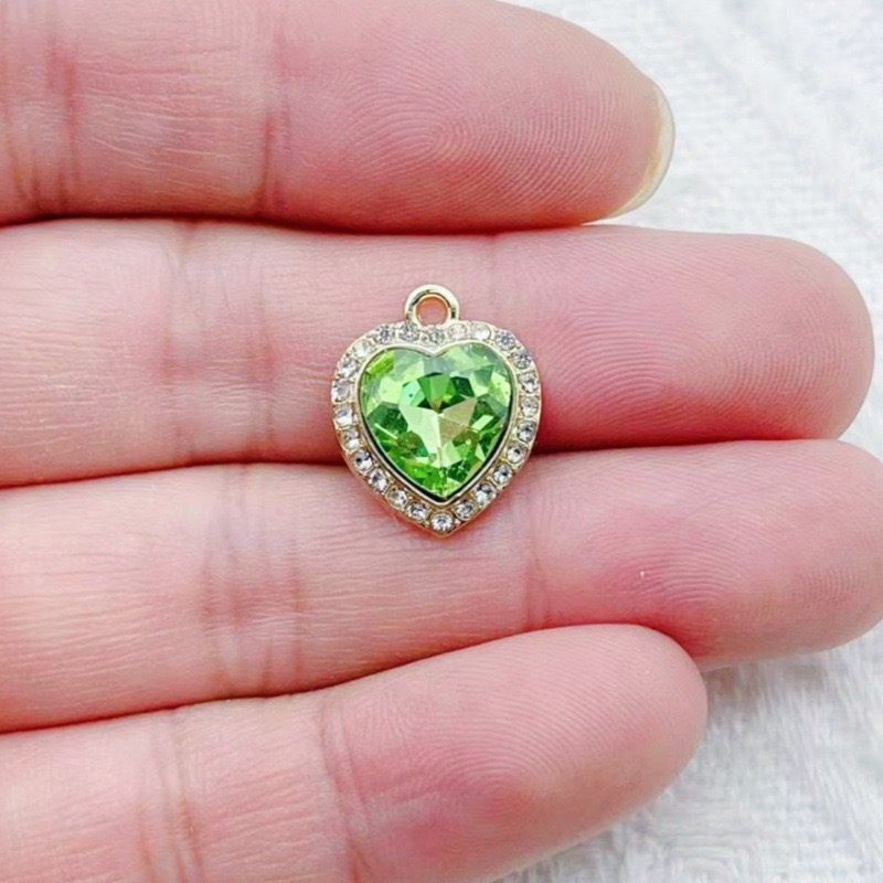 10pcs heart-shaped inlaid colo - огляд і ціна Jewelry Making Accessories