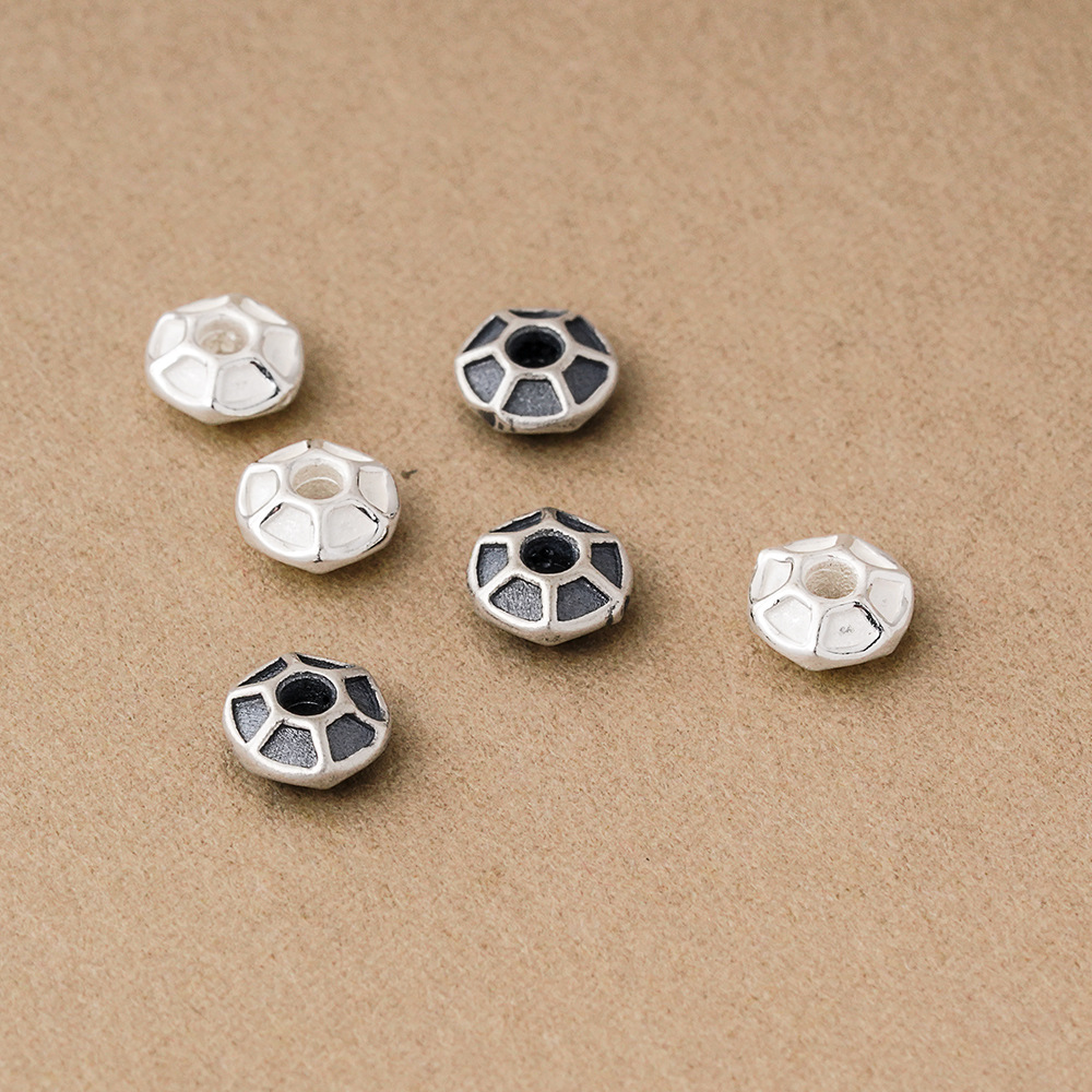 925 Silver Beads Hexagon Groov - огляд і ціна Jewelry Making In La