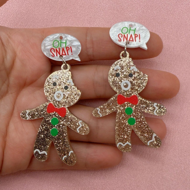 10pcs Cute Christmas Gingerbre - огляд і ціна Jewelry Making Accessories