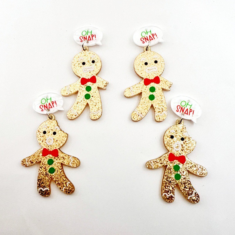 10pcs Cute Christmas Gingerbre - огляд і ціна Jewelry Making Accessories