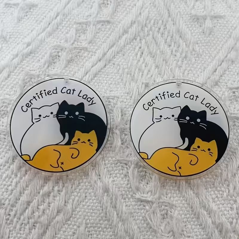 10pcs acrylic cute cat pendant - огляд і ціна Jewelry Making Accessories
