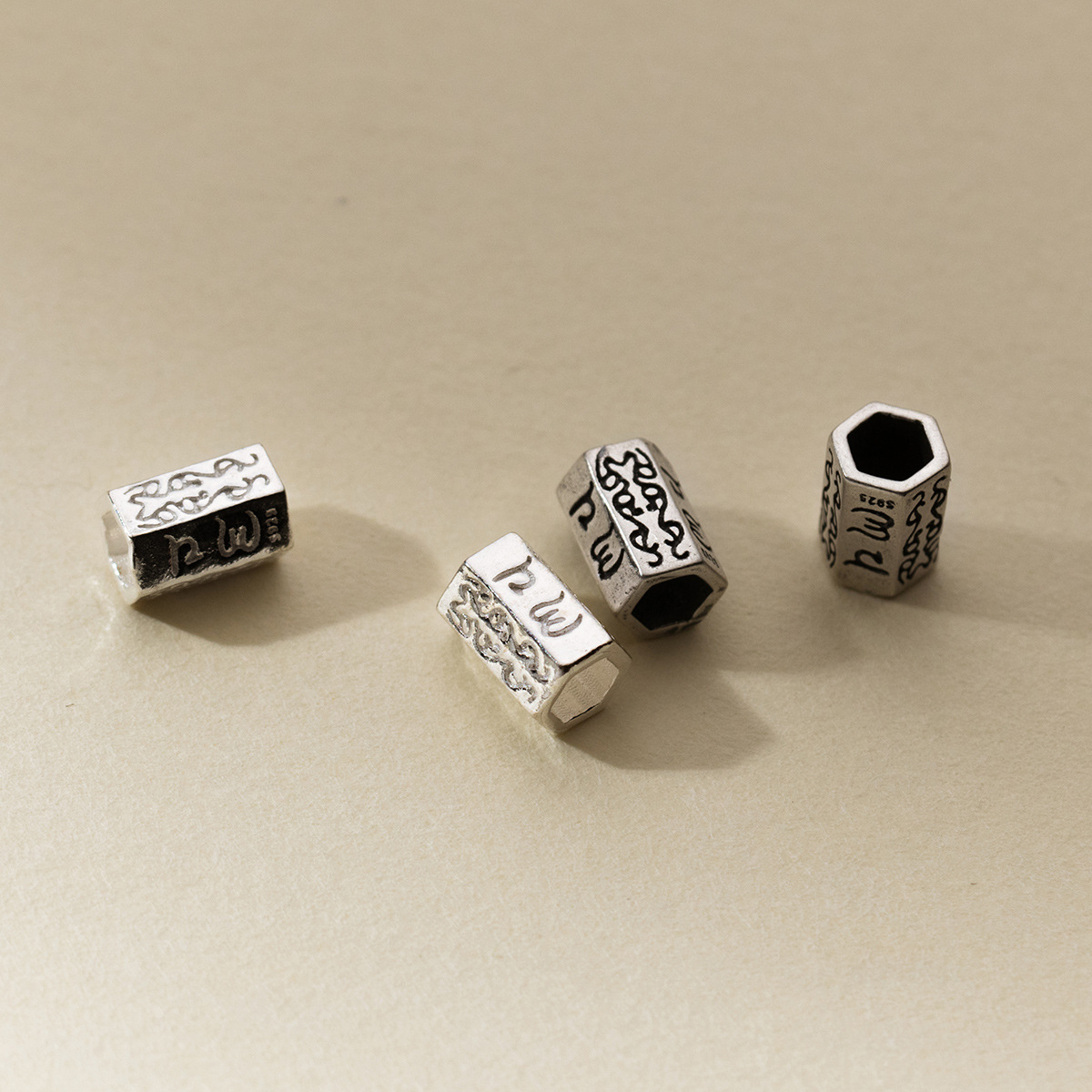 925 Silver Beads Retro Engrave - огляд і ціна Jewelry Making In La