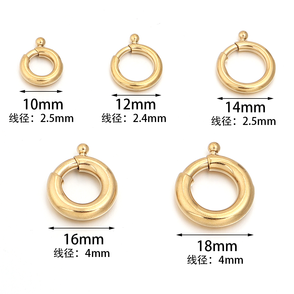 2pcs Stainless Steel Spring Cl - огляд і ціна Jewelry Making Hoops