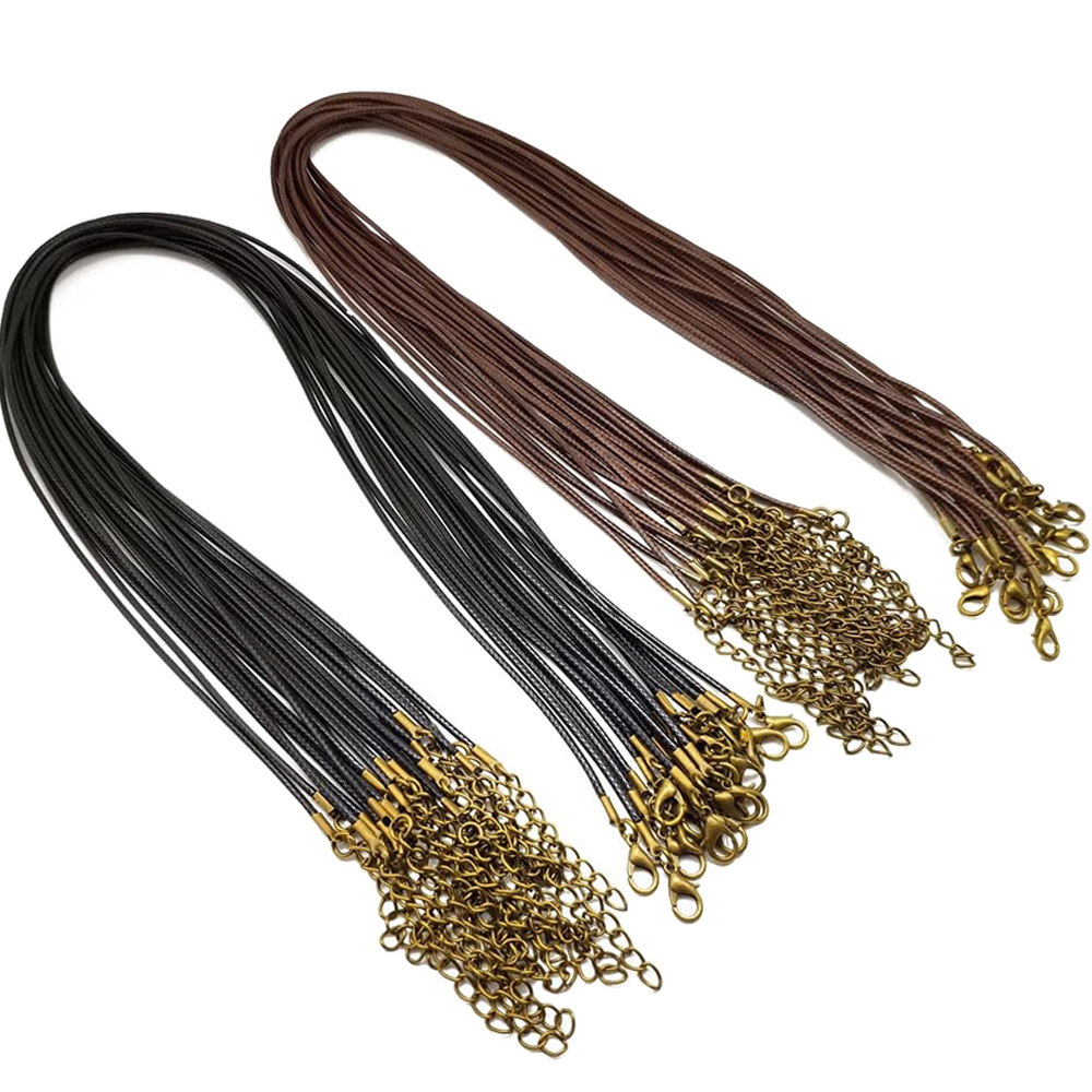20pcs 45cm Brown Waxed Necklac - огляд і ціна Jewelry Making Wax
