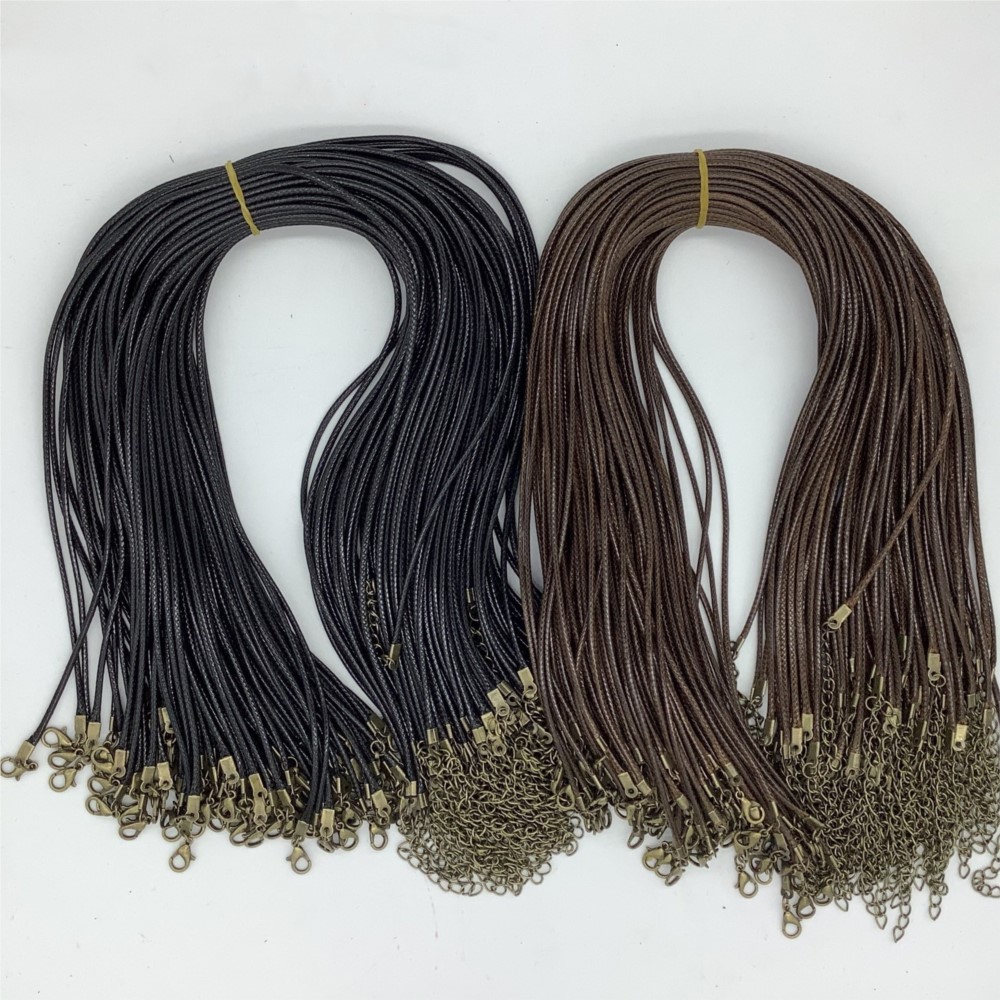 20pcs 45cm Brown Waxed Necklac - огляд і ціна Jewelry Making Wax