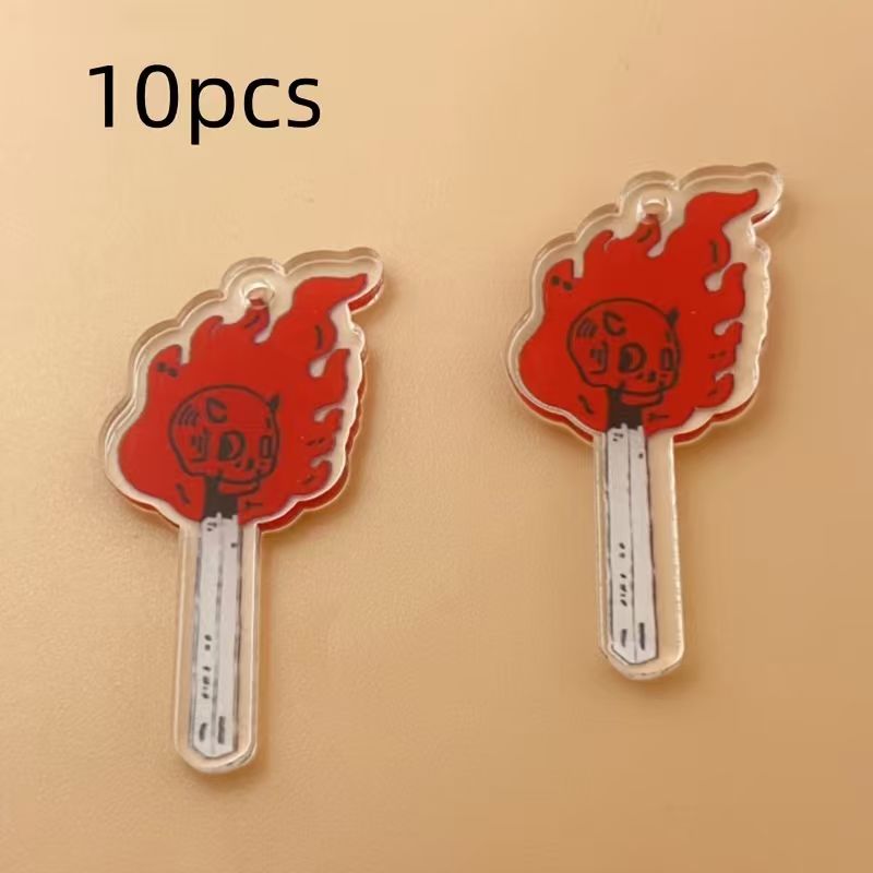 10pcs acrylic skull pendant, D - огляд і ціна Jewelry Making Accessories