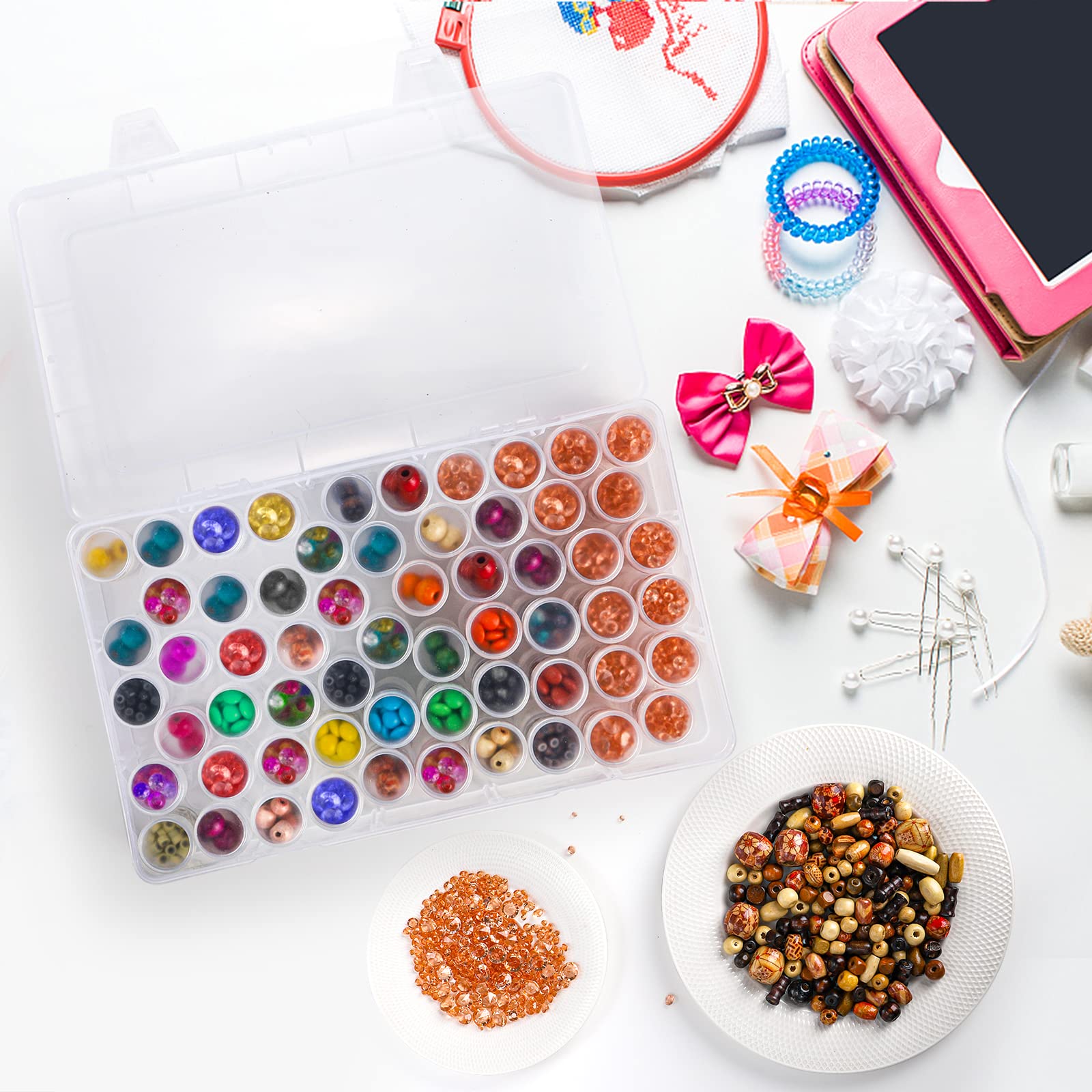 1pc 24/30//38/60 Slots Plastic - огляд і ціна Bead Organizer Tray