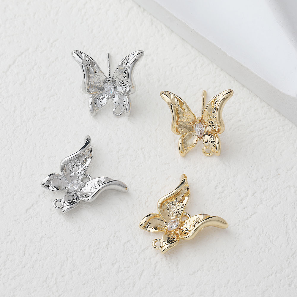 2PCS Dainty Butterfly Ear Stud - огляд і ціна Jewelry Making Supplies