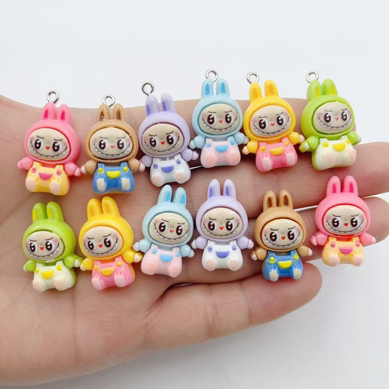 10Pcs Kawaii Rabbit Strawberry - огляд і ціна Jewelry Making With Resin