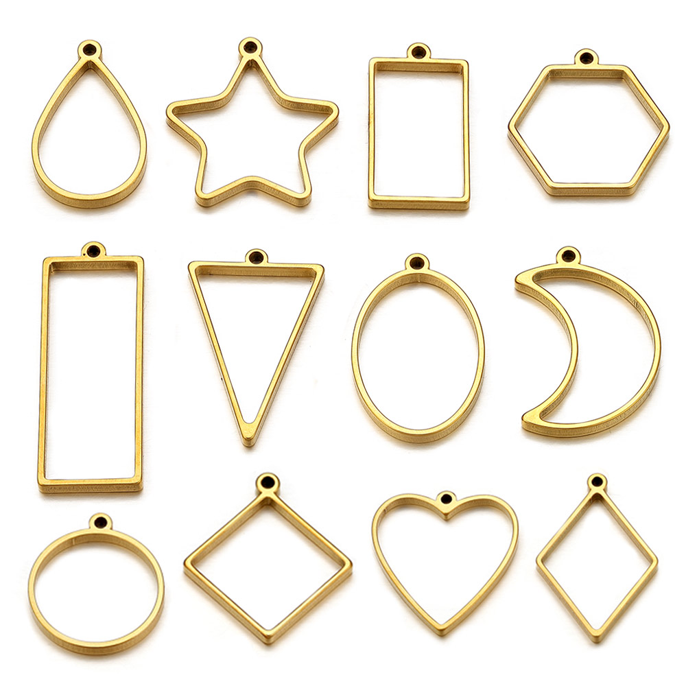 10pcs Stainless Steel Geometri - огляд і ціна Jewelry Making With Resin