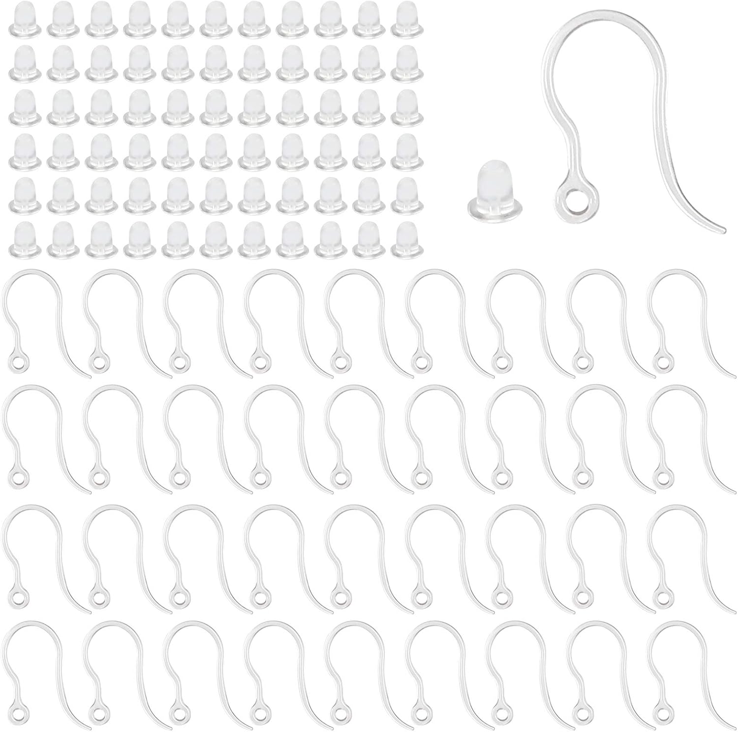 40pcs Clear Plastic Earring Ho - огляд і ціна Jewelry Making With Resin