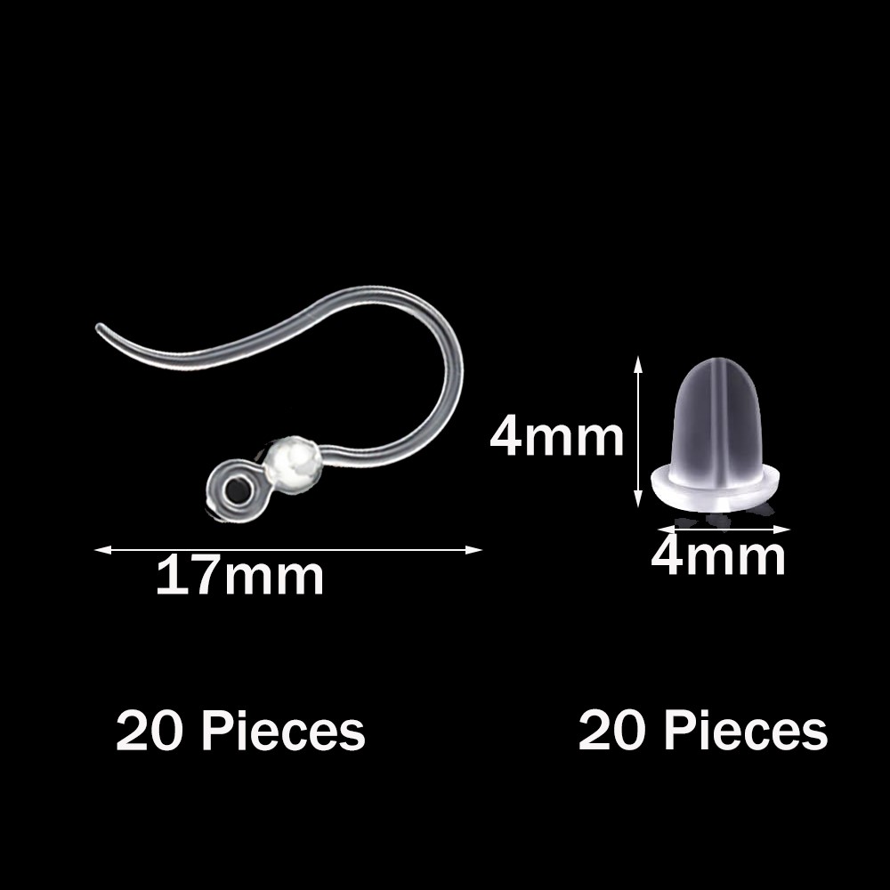 40pcs Clear Plastic Earring Ho - огляд і ціна Jewelry Making With Resin