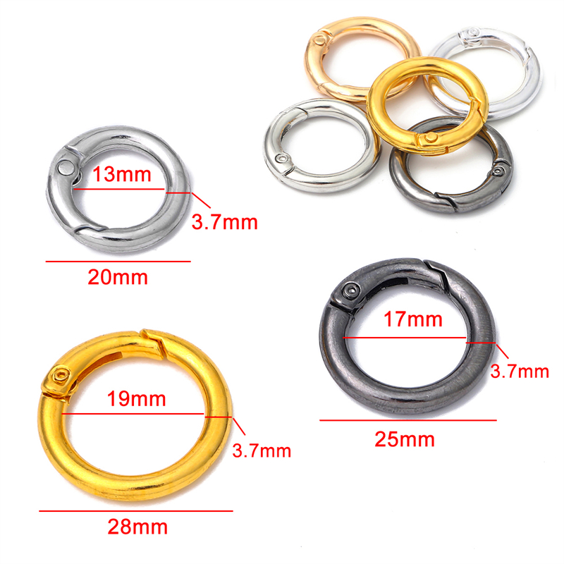 5Pcs/lot Metal O Ring Spring C - огляд і ціна Jewelry Making Hoops