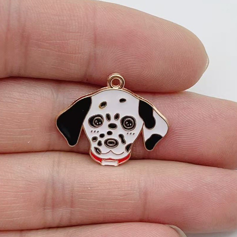 12pcs cartoon pet spotted dog  - огляд і ціна Jewelry Making Accessories