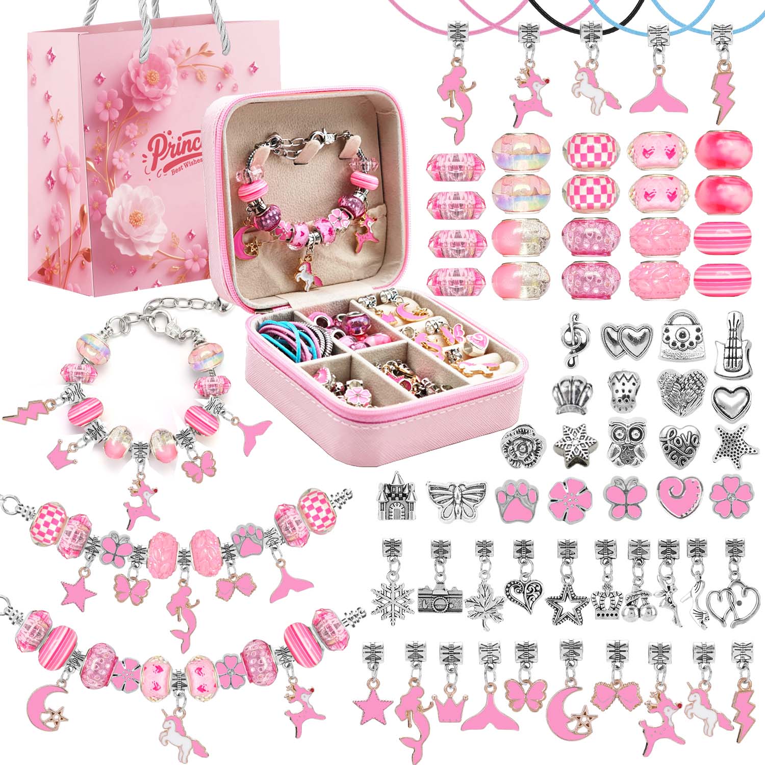 68pcs Pink Beaded Jewelry Set, - огляд і ціна Jewelry Making With Resin