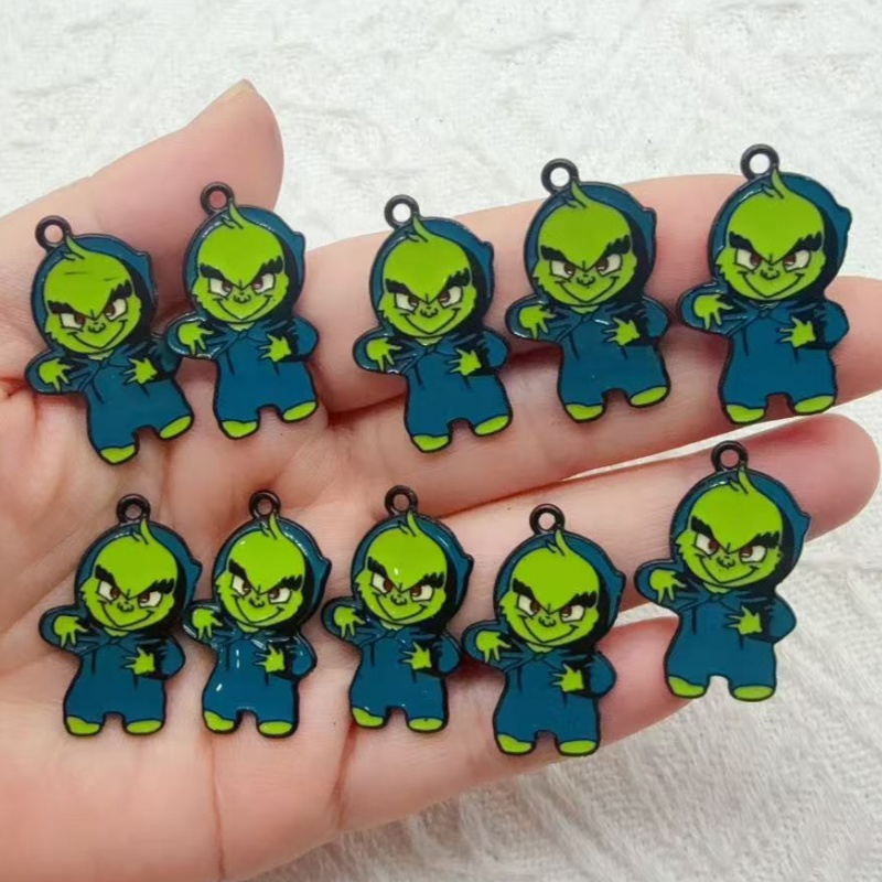10pcs alloy drip oil cartoon C - огляд і ціна Jewelry Making Accessories