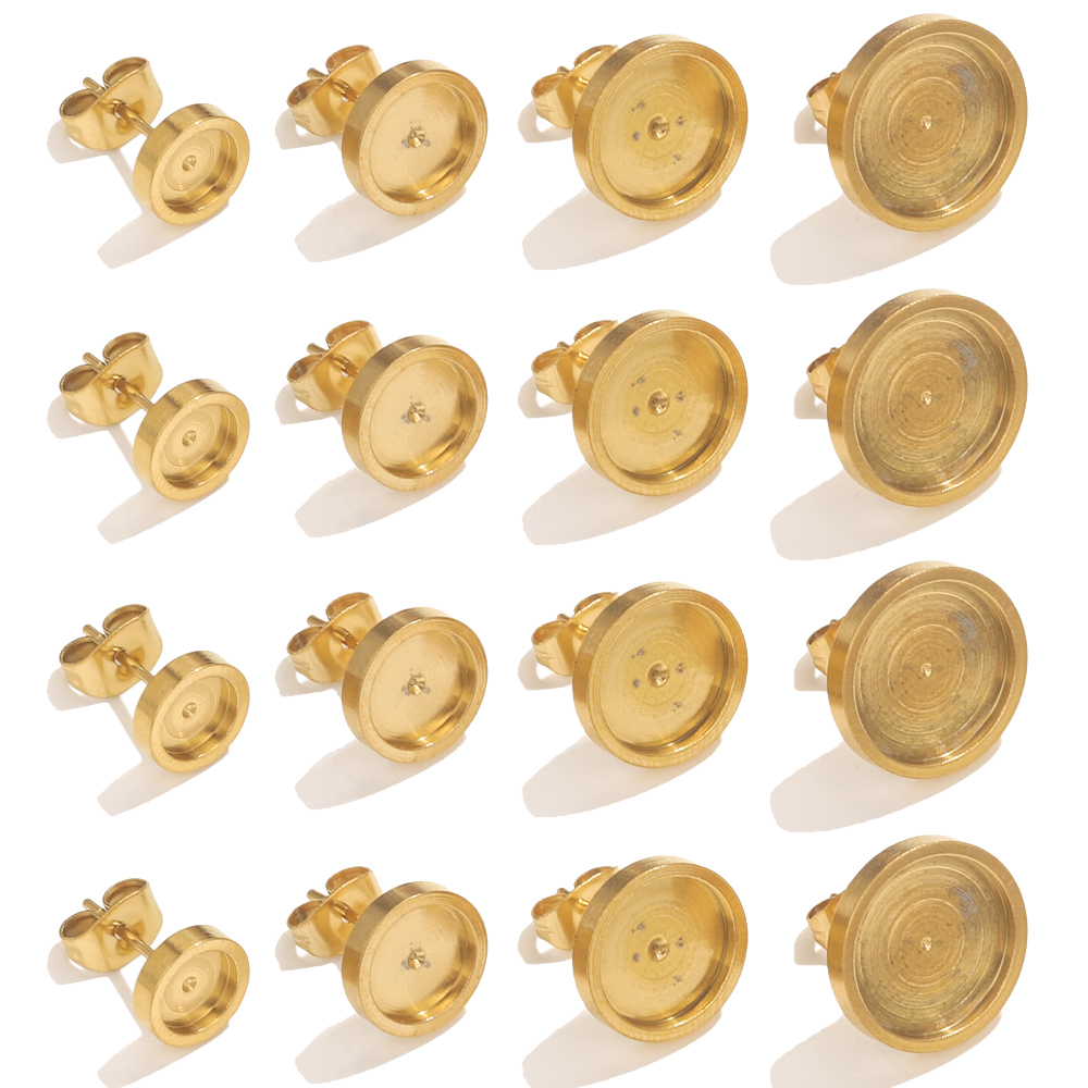 10pcs Stainless Steel Gold Ear - огляд і ціна Jewelry Making With Resin