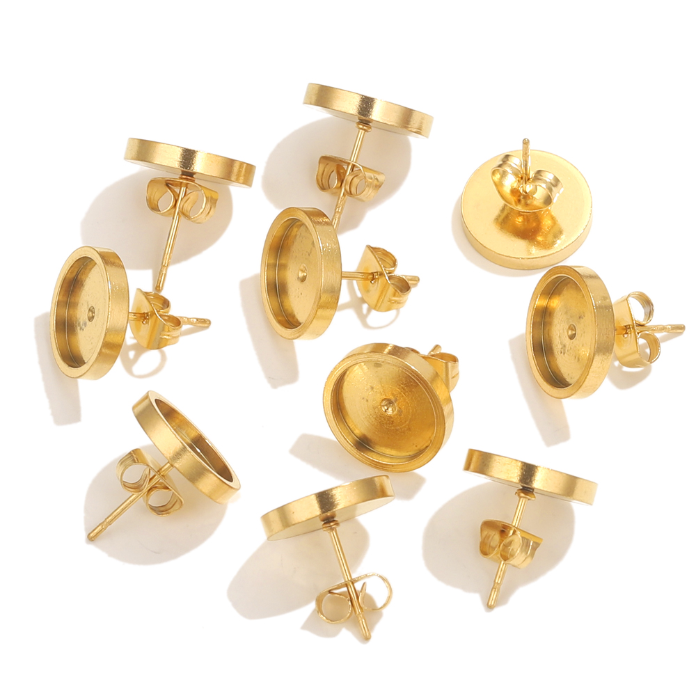 10pcs Stainless Steel Gold Ear - огляд і ціна Jewelry Making With Resin