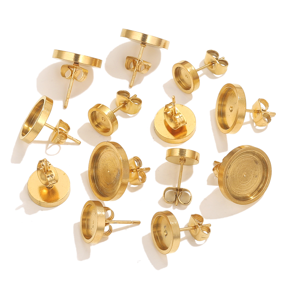 10pcs Stainless Steel Gold Ear - огляд і ціна Jewelry Making With Resin